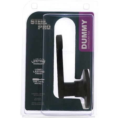 Steel Pro Matte Black Right Hand Dummy Door Lever L6X904RB