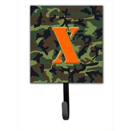 Carolines Treasures Letter x Initial Monogram - Camo Green Leash Holder Or Key Hook CJ1030-XSH4