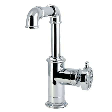 Kingston Brass One-Handle Single-Hole Bathroom Faucet with Push Pop-Up Drain, Polished Chrome LS6001RX