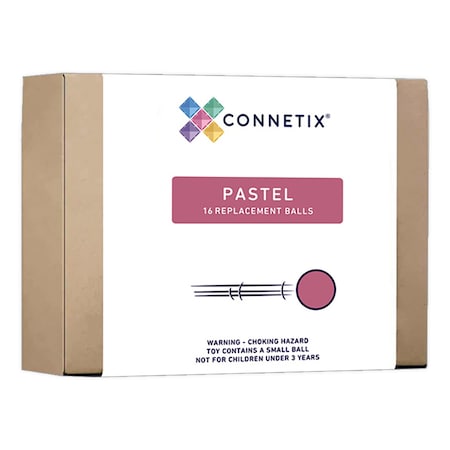 Connetix Magnetic Tiles Pastel Ball Pack, 16-Piece Set CT-P-00016-BA