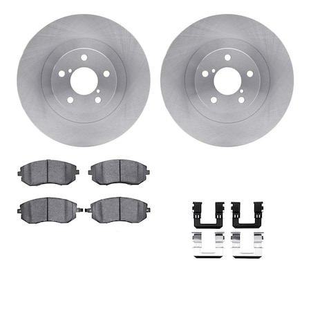 Dynamic Friction Co DFC Brake Rotor with 5000 Brake Pads and Hardware Kit 6512-13195
