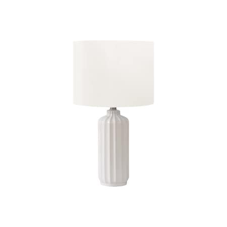 Monarch Specialties Lighting, 23"h, Table Lamp, Cream Ceramic, Ivory / Cream Shade, Contemporary, Modern I 9873