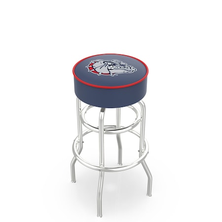 Holland Bar Stool Co 30" 4" Gonzaga Cushion Seat, Double-Ring Chrome Swivel Bar Stool L7C130Gonzga