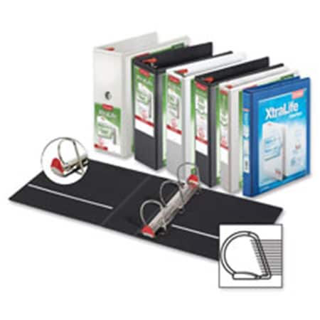 Cardinal Clearvue Binder- D-Ring- 6 in. Capacity- 11 in. x 8.5 in.- White CRD26360