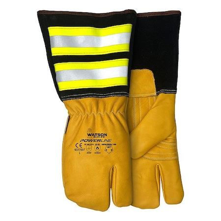 Watson Gloves Leather Gloves, Gauntlet Cuff, Inset Thumb, Full Finger, 1 PR 937751F-XXL
