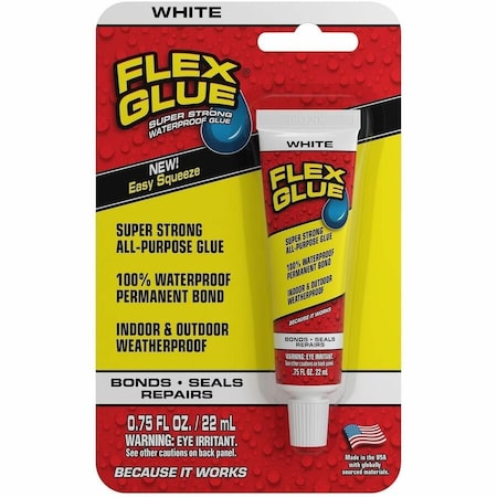 Flex Seal Glue, 0.75 fl oz, Tube Container GFSWHTMINI
