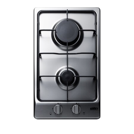 Summit 12in Wide 2-Burner Gas Cooktop GC22SS