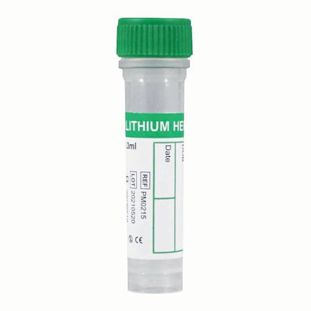 Jorgensen Laboratories Mini Blood Collection Tube - Green/Heparnized Lithium J1565B