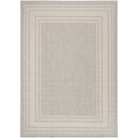 Homeroots 6' X 9' Gray Geometric Indoor Outdoor Area Rug 572873