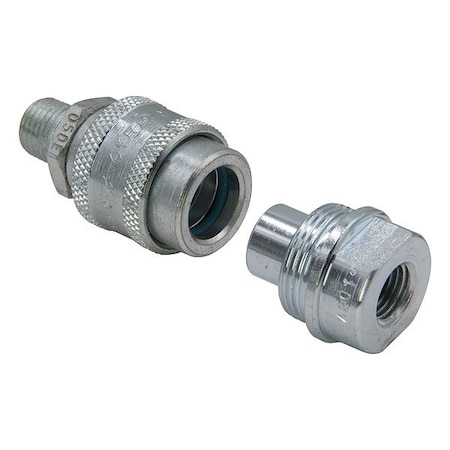 Enerpac Spin-On Hydraulic Coupler, Teflon, Thread-to-Connect, 1/4" T630