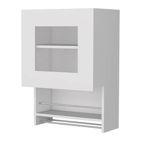 Homeroots 20in White Accent Cabinet With Two Shelves 518041