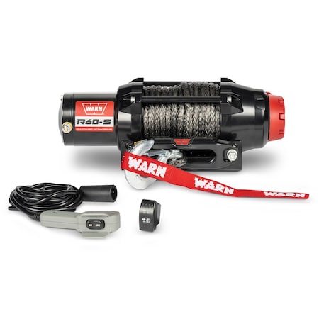 Warn Vehicle Mounted Recovery Winch 12 Volt Electric 6000 Lb Capacity Synthetic Rope 110060