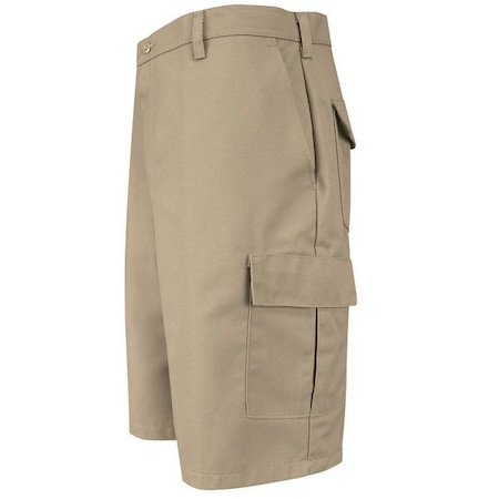 Red Kap MNS KHAKI CARGO SHORT W/SNAP 65/35 PT66KH 30 12