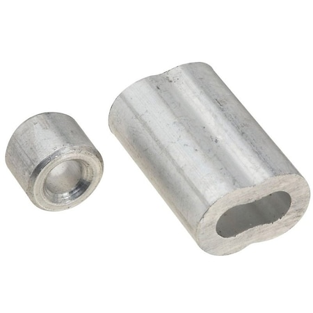National Hardware SPB3231 Series Ferrule and Stop, 3/16 in Dia Cable, Aluminum N830-354