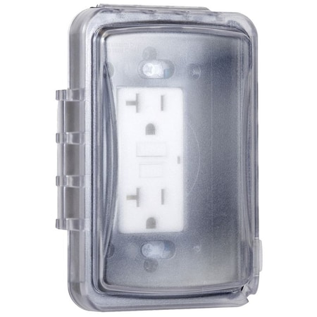 Hubbell 1 Gang -Gang Multi-directional Electrical Box Cover, , Polycarbonate MM110C