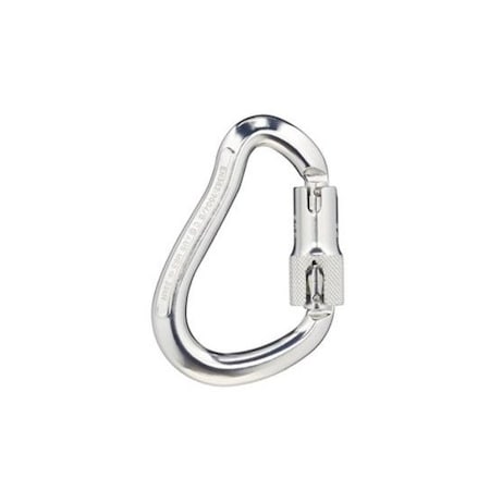 Msa Safety Carabiner, Auto-Lock, Pear, 4 9/10 in Length, 1" Gate Opening, Aluminum, Bare Aluminum SRCA883