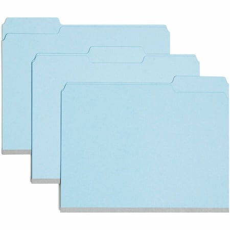 Smead Pressboard Folder, 1/3 Cut, Blue, PK25, Size: Letter 21530