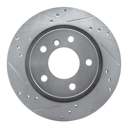 Dynamic Friction Co DFC Brake Rotor - Drilled and Slotted - Silver 631-31061L