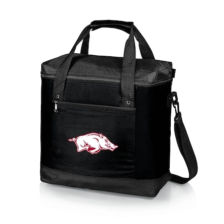 Picnic Time Family Of Brands NCAA Arkansas Razorbacks Montero Tote Cooler Bag - Soft Cooler Bag - Picnic Tote, Black 604-00-179-034-0