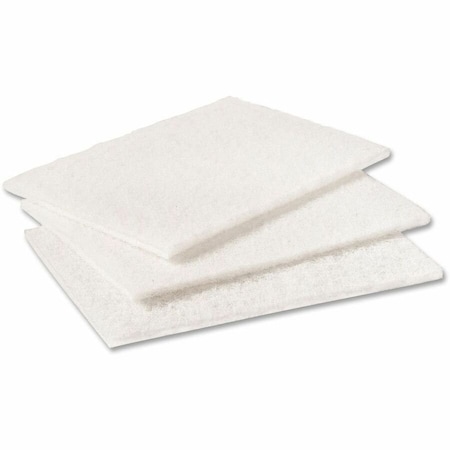 Scotch-Brite Professional Light Duty Cleansing Pad, 6" x 9", White, PK60 98