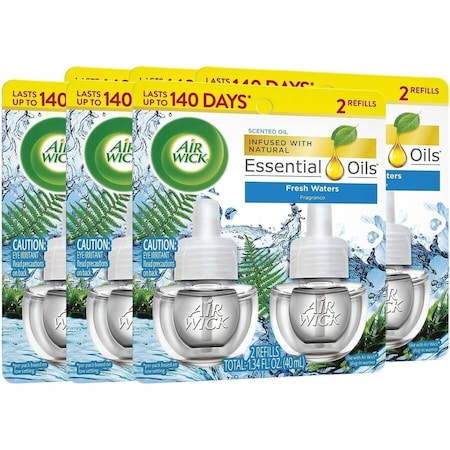 Reckitt Benckiser Air Wick, SCENTED OIL REFILL, FRESH WATERS, 0.67 OZ, 6PK 79717CT