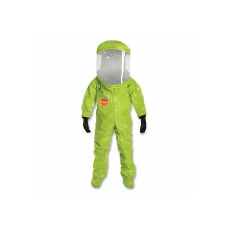Dupont Tychem TK Encapsulated Level A Suit Rear Entry, Lime Yellow, X-Large 251-TK555T-XL