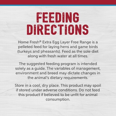 Kent Home Fresh Extra Egg Layer Free Range 40 Lb. Pellet Feed 3686