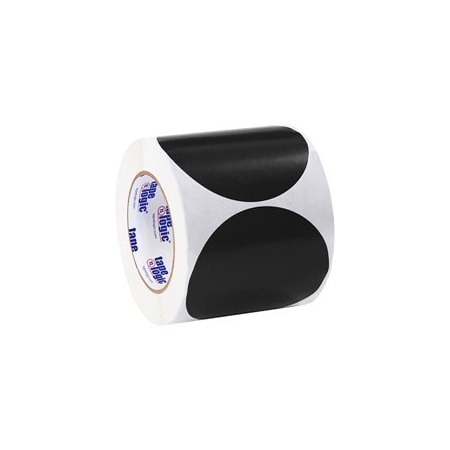 Bubblefast 4'' Black Inventory Circle Labels BFDL615F