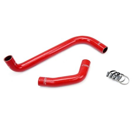 Hps Performance High Temp Reinforced Silicone Radiator Coolant Hose Kit, Red, 57-1224-RED