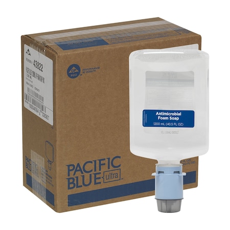 Georgia-Pacific Hand Soap, Pacific Blue Ultra Series , 1,200 mL, Foam, Fragrance Free, 3 PK 43822
