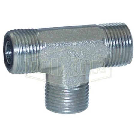 Dixon Union Tee, 1-3/16-12 Nominal, Male Flat Face, Steel, Domestic FS2603-12
