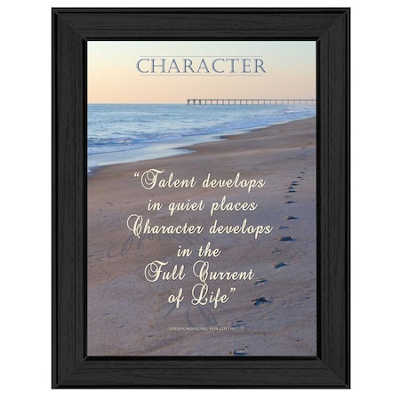Homeroots Character 1 Black Framed Print Wall Art 415552