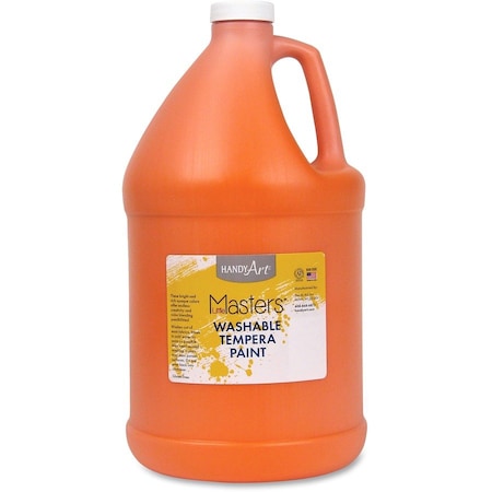 Handy Art Little Masters® Washable Tempera Paint, Orange, Gallon 214-715