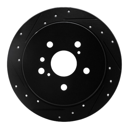 Dynamic Friction Co DFC Brake Rotor - Drilled and Slotted - Black 633-76131L
