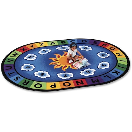 Carpets For Kids 9445 Sunny Day Learn & Play 4.42 ft. x 5.83 ft. Oval Carpet 9445
