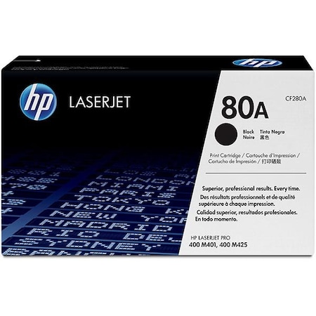 Hp 80A (CF280A) Black Original LaserJet Toner Cartridge (2,560 Yield) CF280A