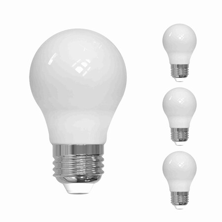 Bulbrite LED Filament, 7 Watt Dimmable A15 Light Bulb, Milky Glass Finish, E26 Base, 2700K 800 Lumens, 4PK 862059