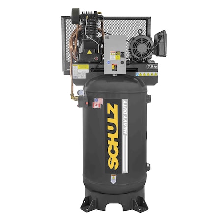 Schulz AIR COMPRESSOR - 7.5HP SINGLE PHASE 80 GALLON TANK - 30CFM 175 PSI208/230/460V 932.9335-0