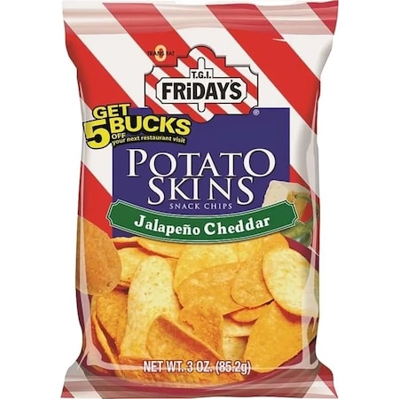 Tgi Fridays Snack Chips, Cheddar, Jalapeno Flavor, 3 oz Bag 515432