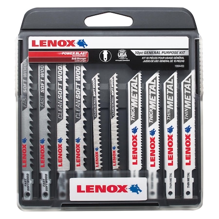 Lenox 4 - 5 in. Bi-Metal T-Shank Jig Saw Blade Set Assorted TPI 1994458