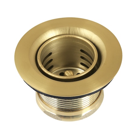 Kingston Brass Stainless Steel Bar Sink Basket Strainer, Brushed Brass K451BBB