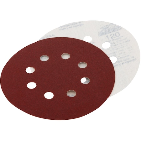 Do It Best 5'' 220-Grit 8-Hole Pattern Vented Sanding Disc with Hook & Loop Backing, 50PK 4340004