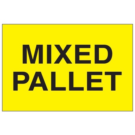 Bsc Preferred 2 x 3'' - ''Mixed Pallet'' Fluorescent Yellow Labels DL1622