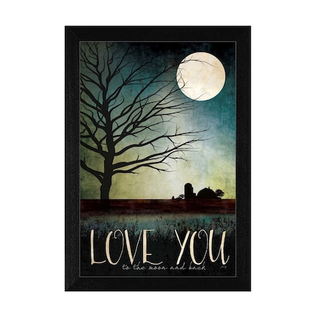 Homeroots Love You Farm Black Framed Print Wall Art 405177