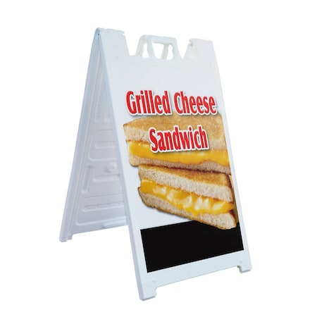 Signmission Grilled Cheese Sandwich, A-Frame & 2 Sign Inserts, Heavy-Duty Plastic Frame SBHD-C-2436-Grilled Cheese Sandwich