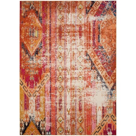 Safavieh 9 x 12 ft. Monaco Power Loomed Large Rectangle Area RugOrange & Multicolor MNC222H-9