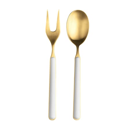 Mepra Fantasia Ice Gold Serving Set - 2 Pieces - Porcelain 10W622110OI