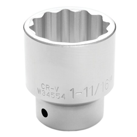 Performance Tool 3/4 in. Dr. 1-11/16 in. 12pt Socket, 12 Point, Anti-Rounding, CrV W34554