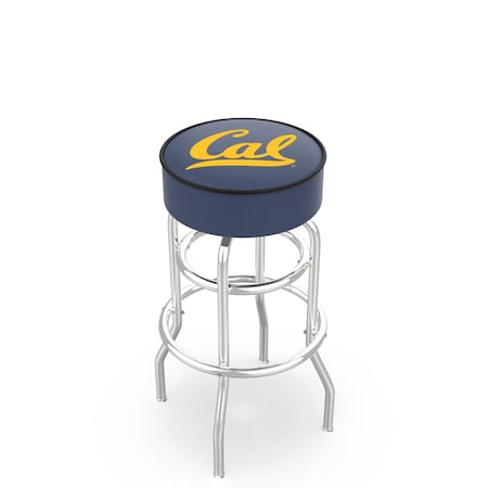 Holland Bar Stool Co 30" 4" Cal Cushion Seat, Double-Ring Chrome Swivel Bar Stool L7C130Cal-Un