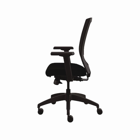 Allsteel Quip Ergonomic Mesh Back Swivel Task Chair, Supports Up to 300 lb, Black/Carbon STNOBLK